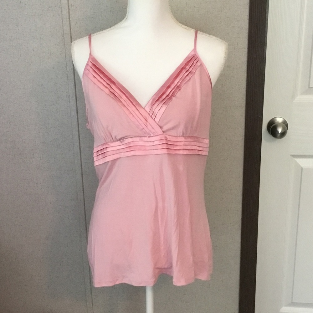 NWT Maurice’s Pink Satin Trim Spaghetti Strap Cami Top